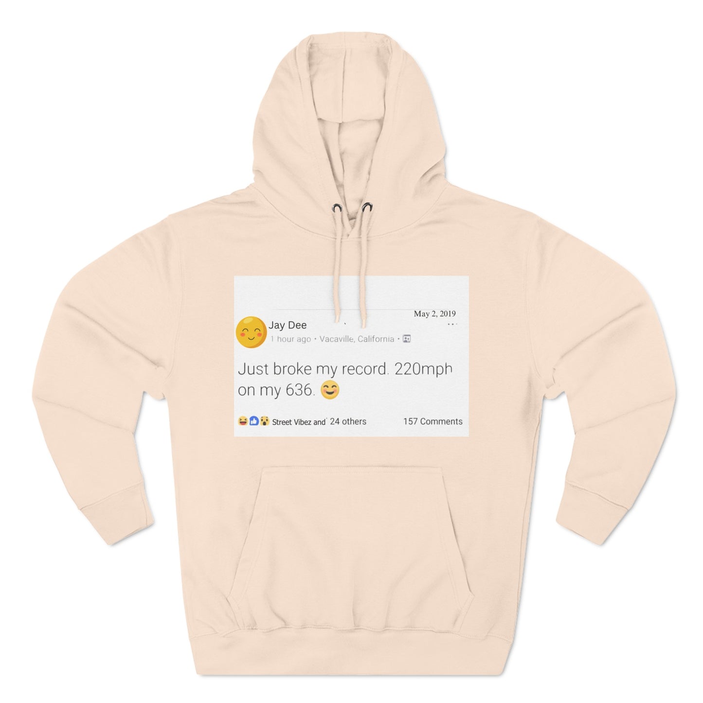 “220” Three-Panel Fleece Hoodie
