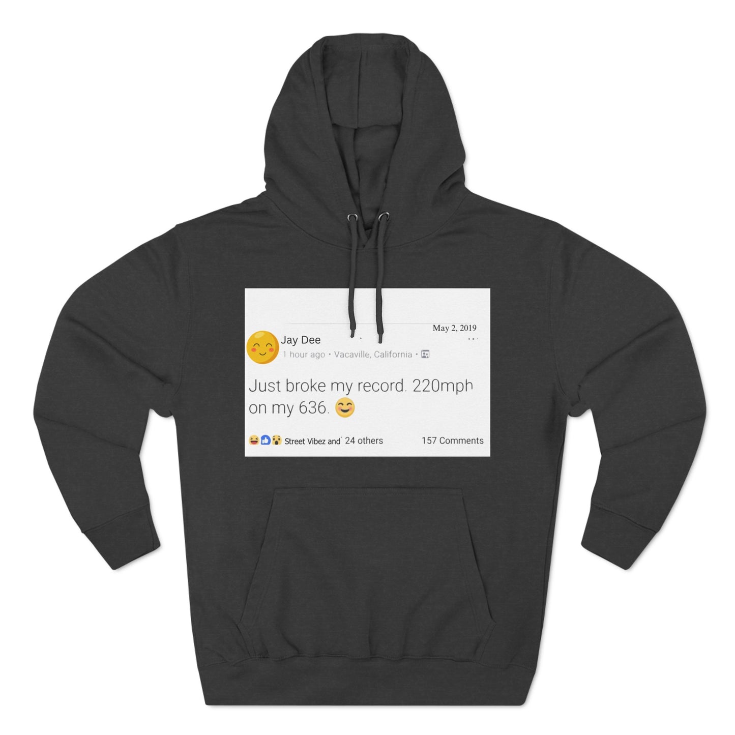 “220” Three-Panel Fleece Hoodie