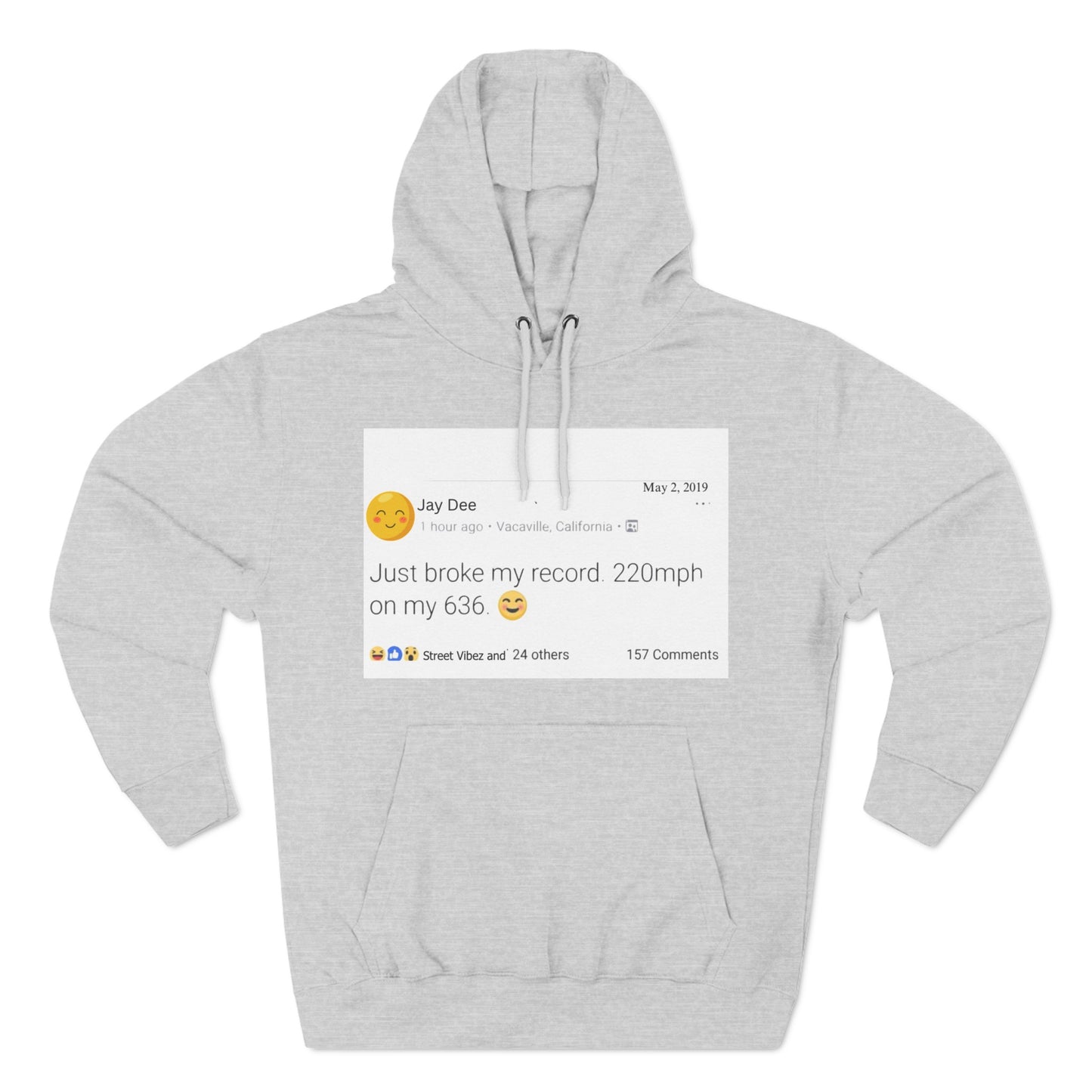 “220” Three-Panel Fleece Hoodie