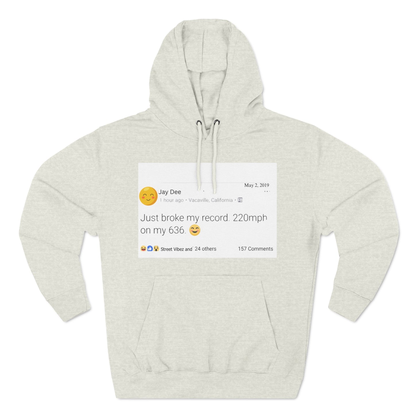 “220” Three-Panel Fleece Hoodie