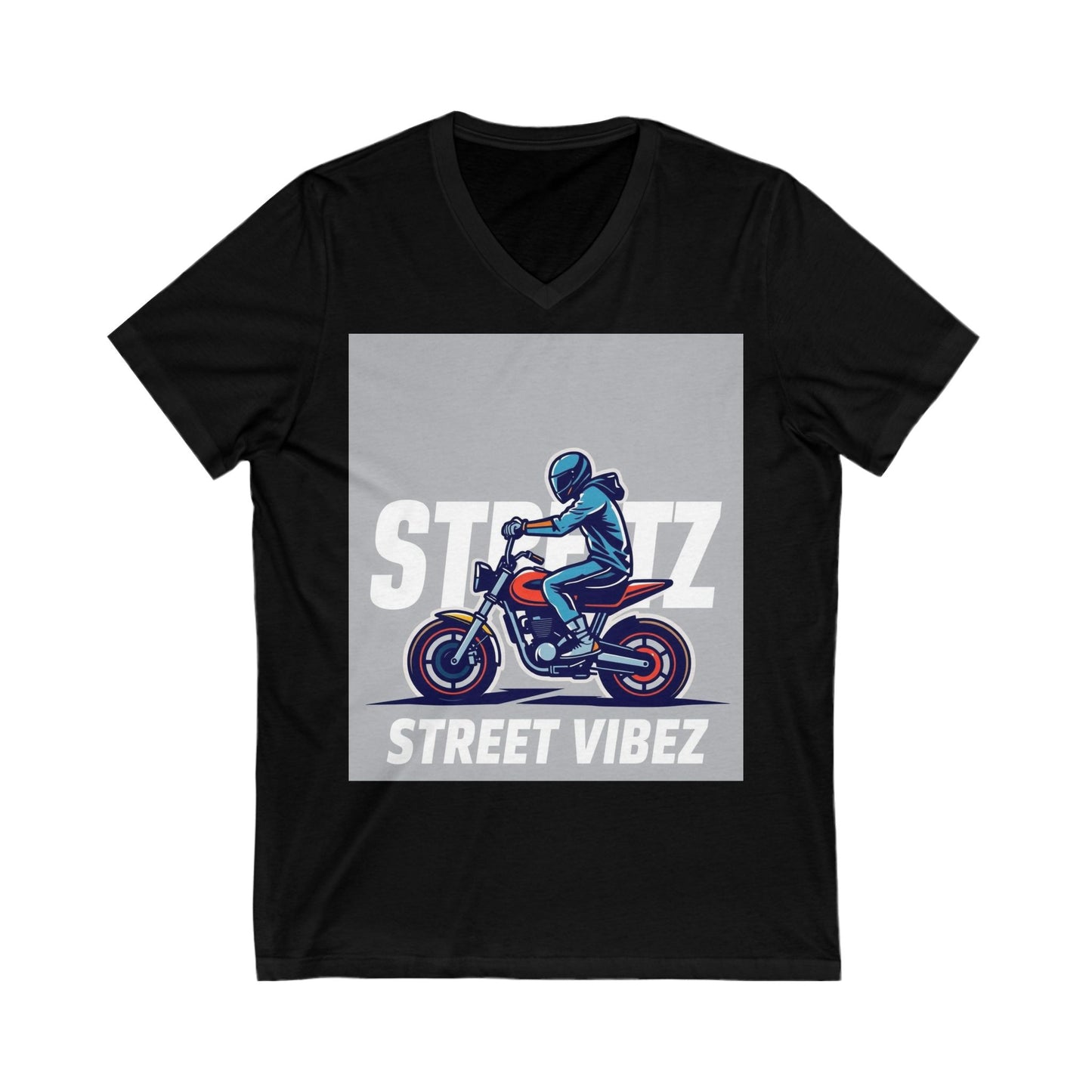 “Streetz” Jersey Short Sleeve V-Neck Tee