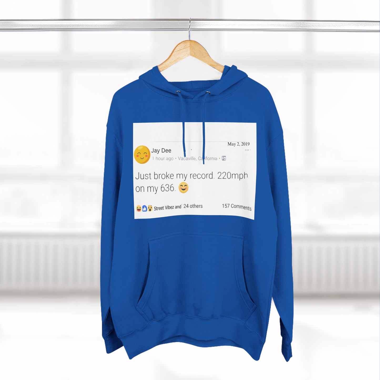 “220” Three-Panel Fleece Hoodie