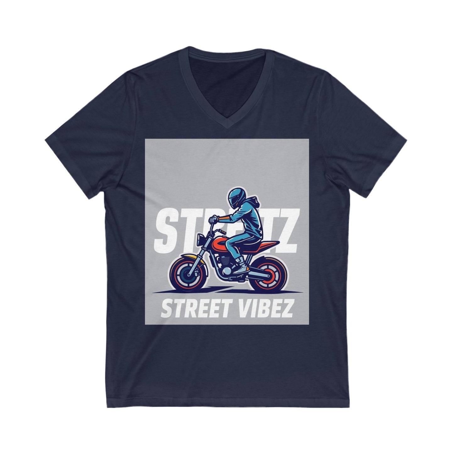 “Streetz” Jersey Short Sleeve V-Neck Tee