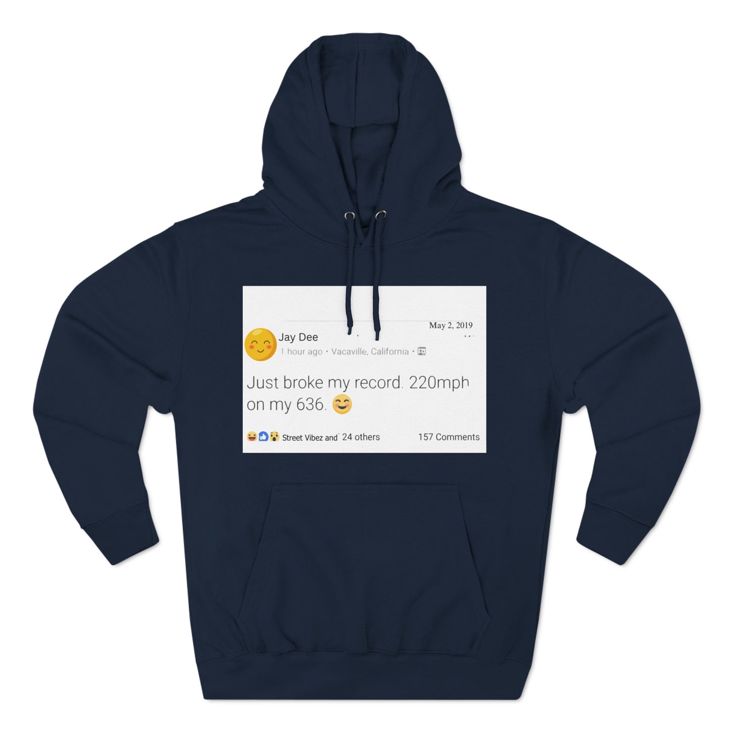 “220” Three-Panel Fleece Hoodie