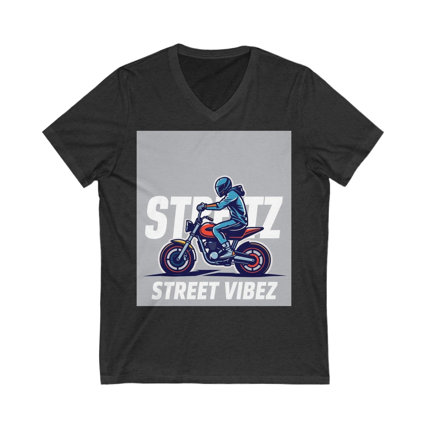 “Streetz” Jersey Short Sleeve V-Neck Tee
