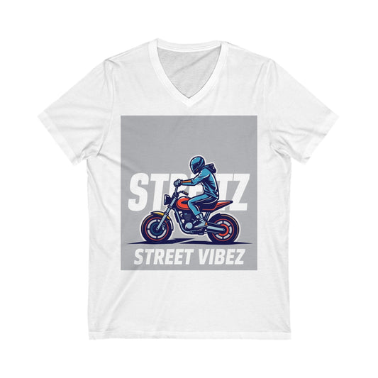 “Streetz” Jersey Short Sleeve V-Neck Tee